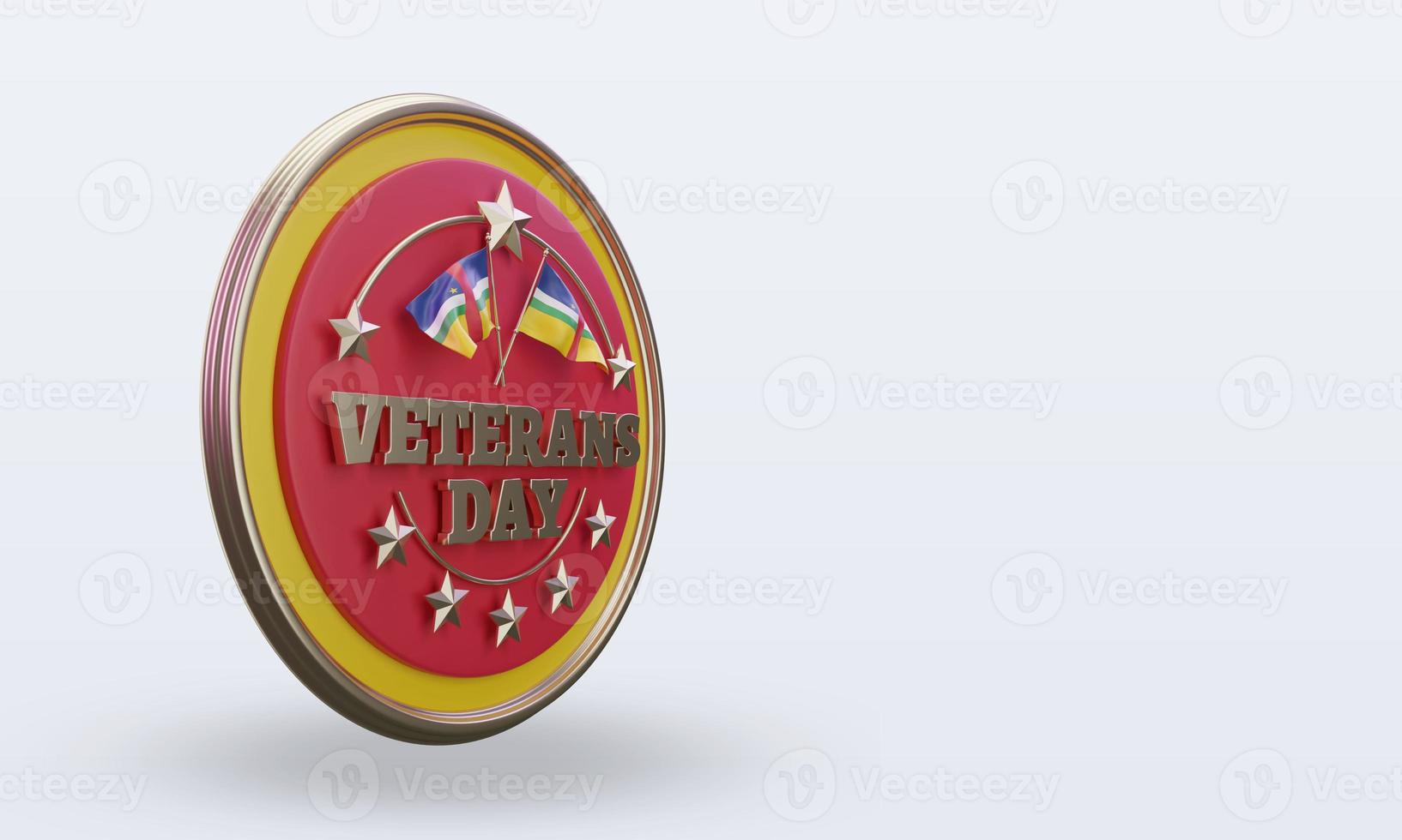 3d Veterans day Central African Republic rendering left view photo