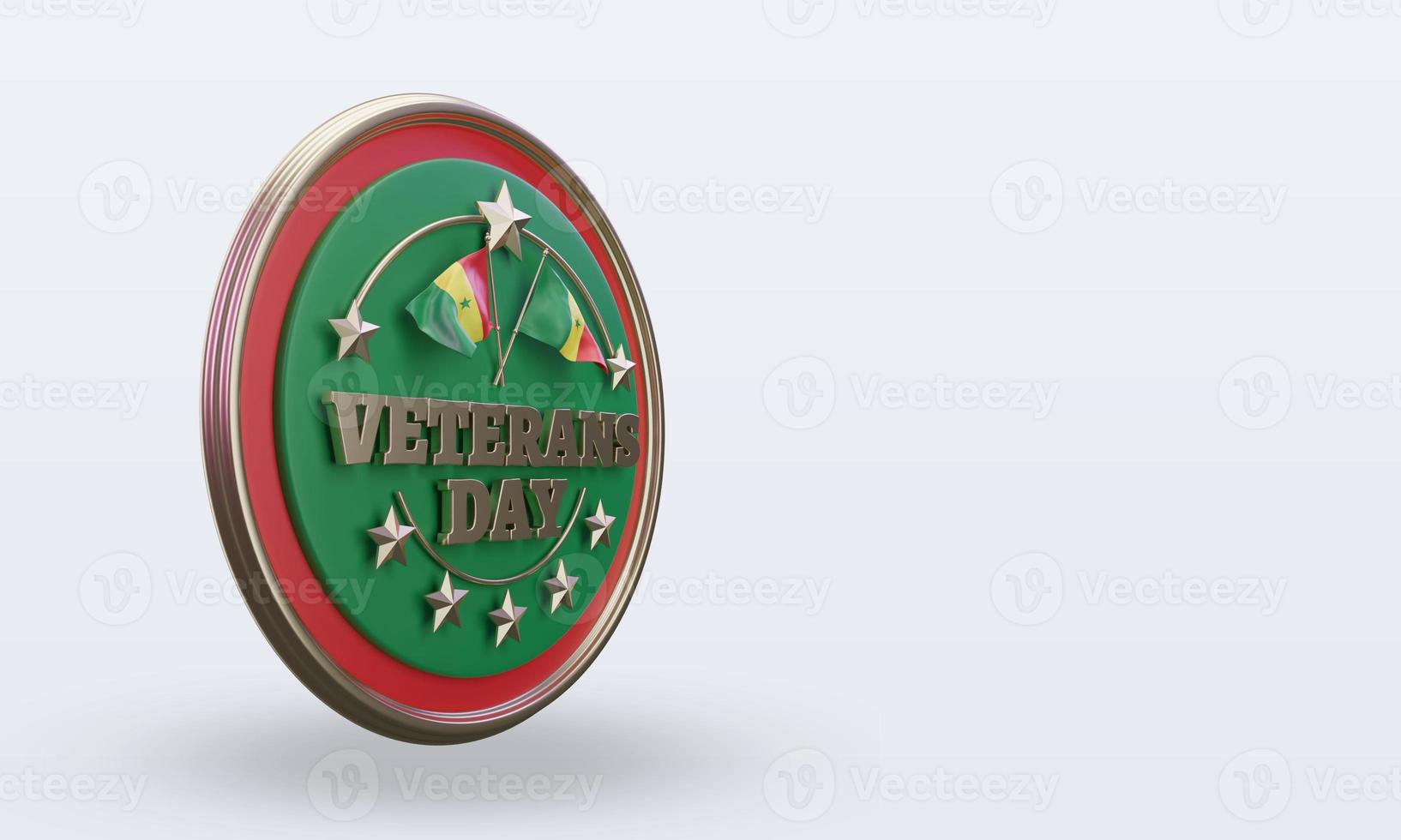 3d día de los veteranos senegal renderizado vista izquierda foto