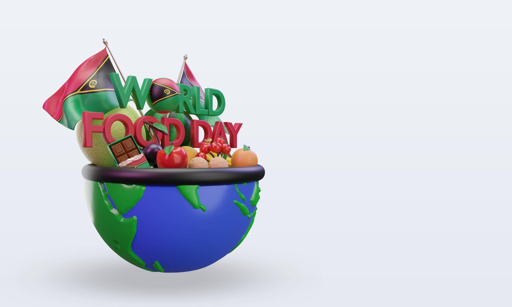 3d día mundial de la alimentación vanuatu renderizado vista izquierda foto