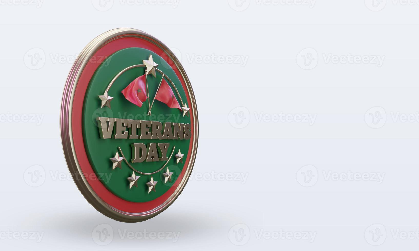 3d Veterans day Morocco rendering left view photo