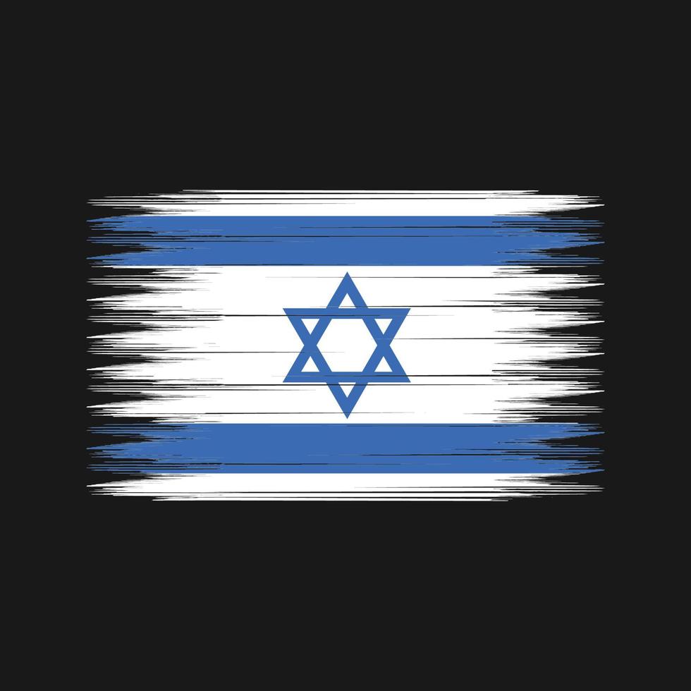 cepillo de la bandera de israel. bandera nacional vector