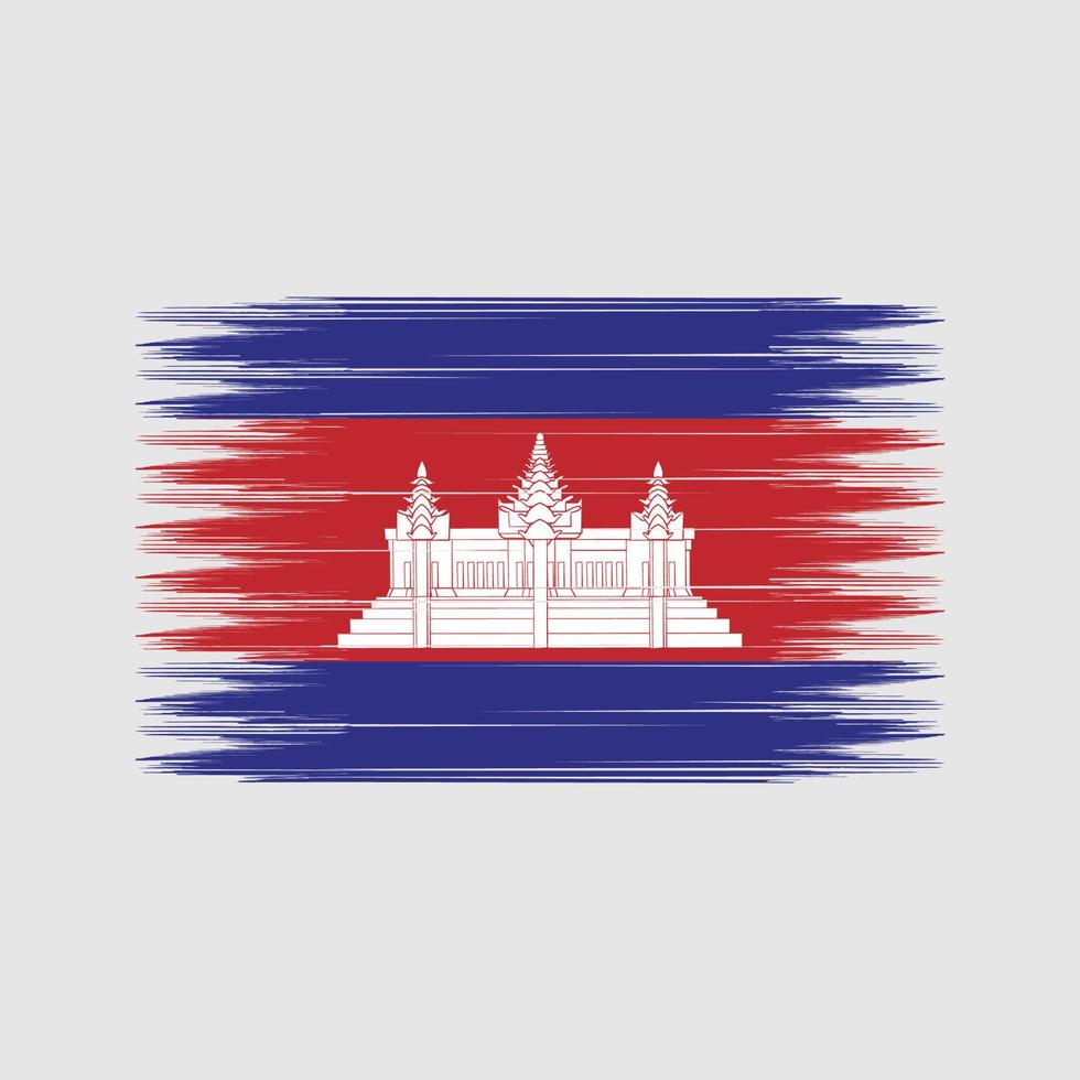 Cambodia Flag Brush. National Flag vector