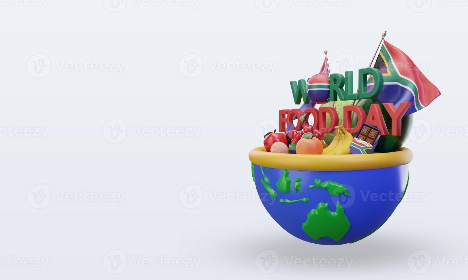 3d World Food Day South Africa rendering right view photo