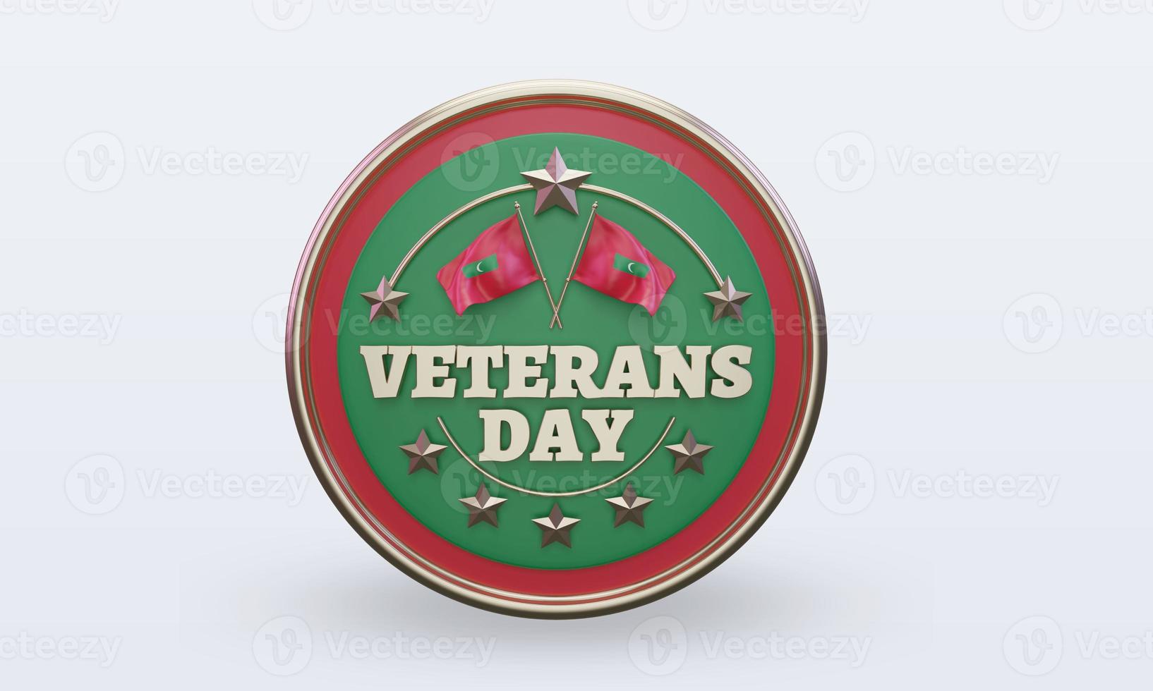 3d Veterans day Maldives rendering front view photo
