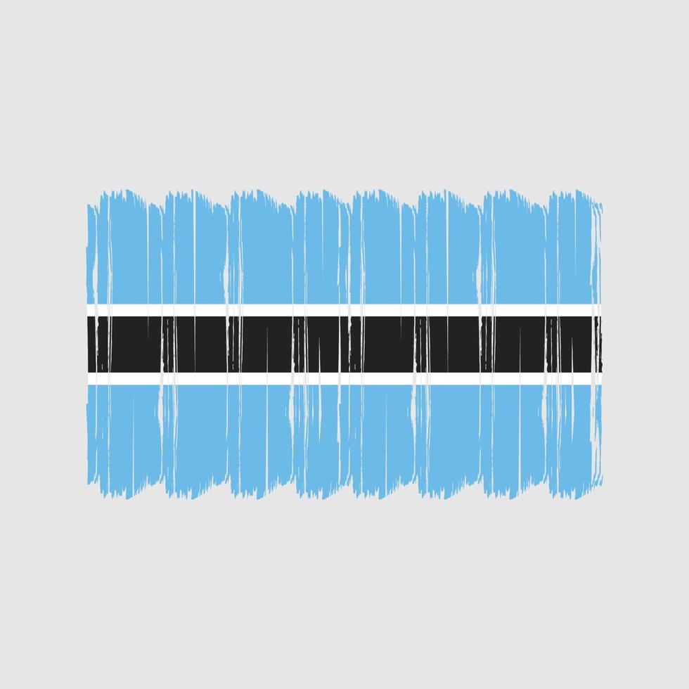 Botswana Flag Brush Vector. National Flag Brush Vector Design