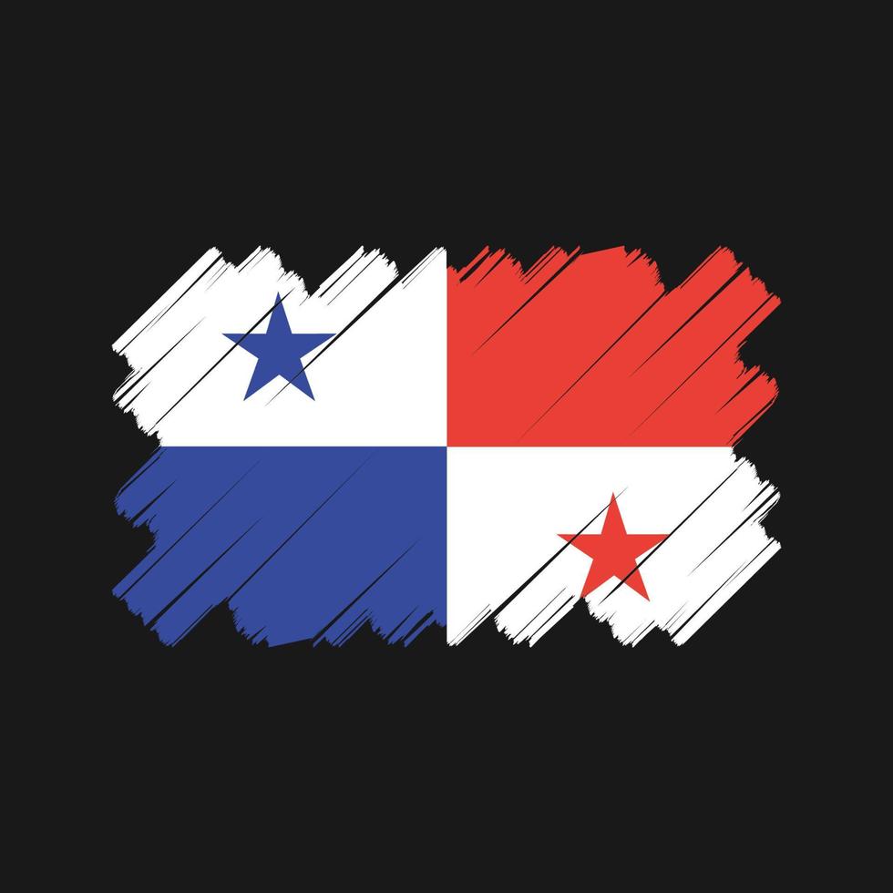 diseño vectorial de la bandera panameña. bandera nacional vector