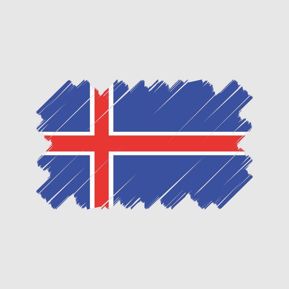 diseño vectorial de la bandera de islandia. bandera nacional vector