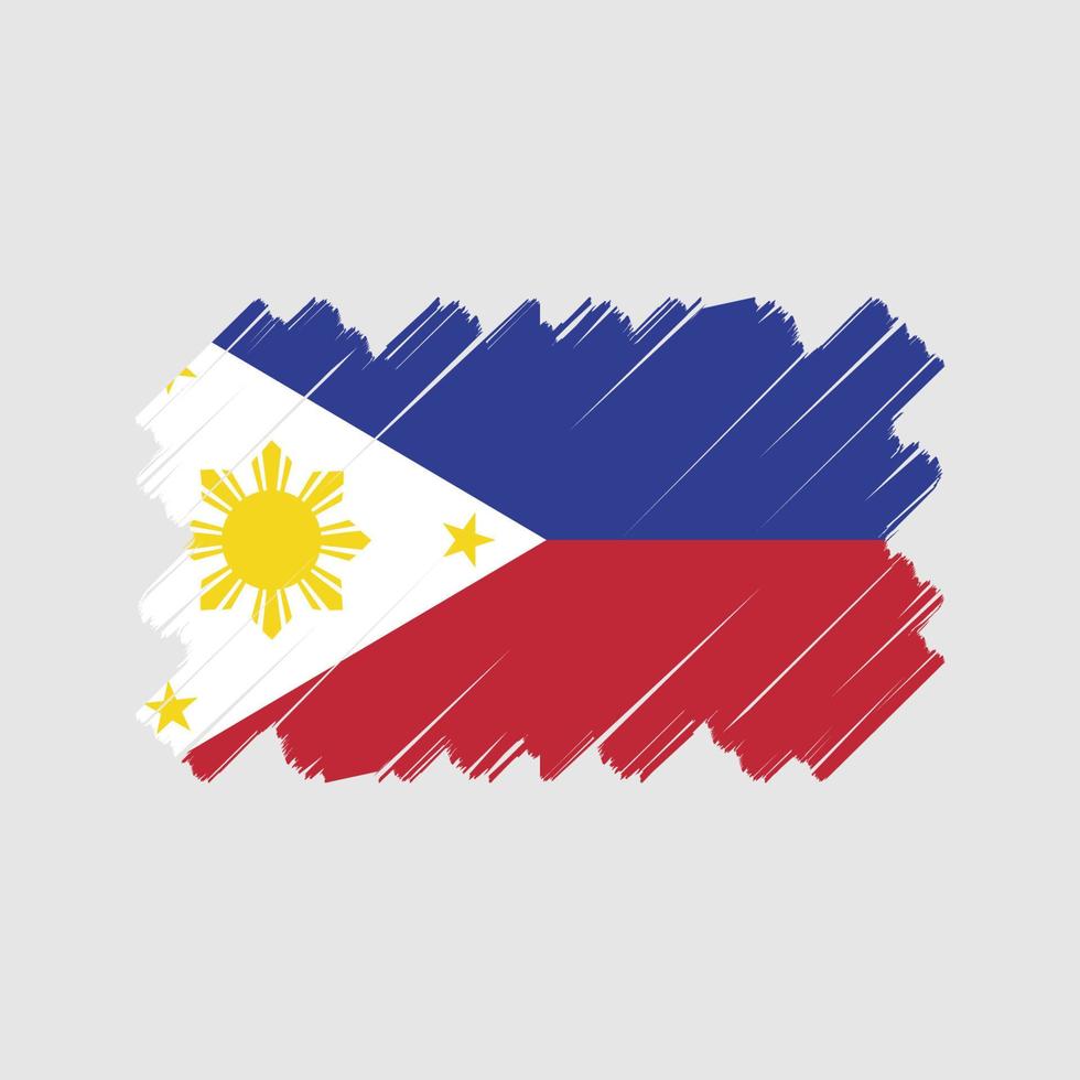 diseño vectorial de la bandera de filipinas. bandera nacional vector