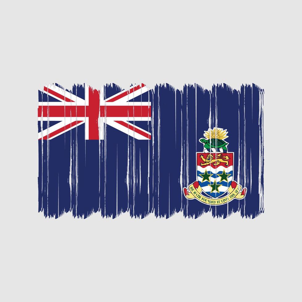 Cayman Islands Flag Brush Vector. National Flag Brush Vector Design