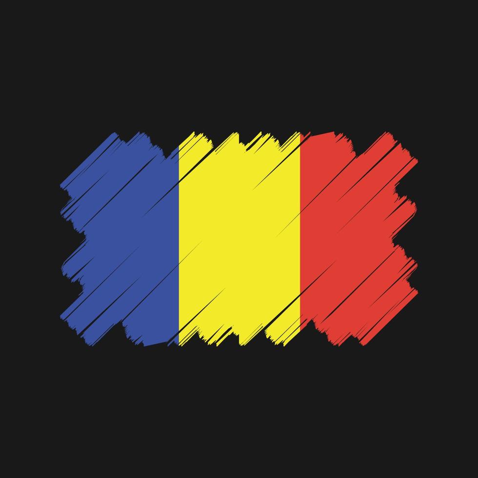 diseño vectorial de la bandera de rumania. bandera nacional vector