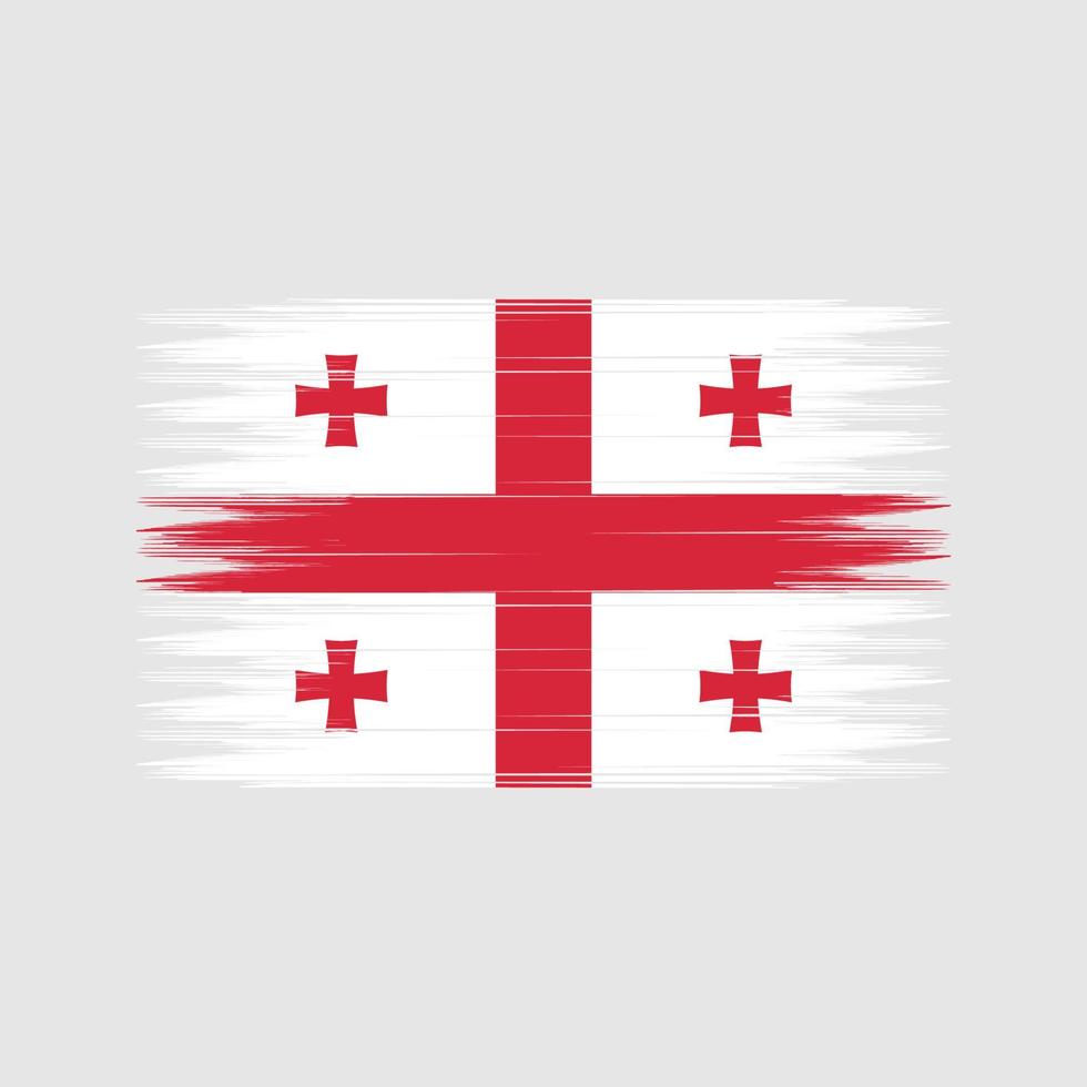 pincel de bandera de georgia. bandera nacional vector