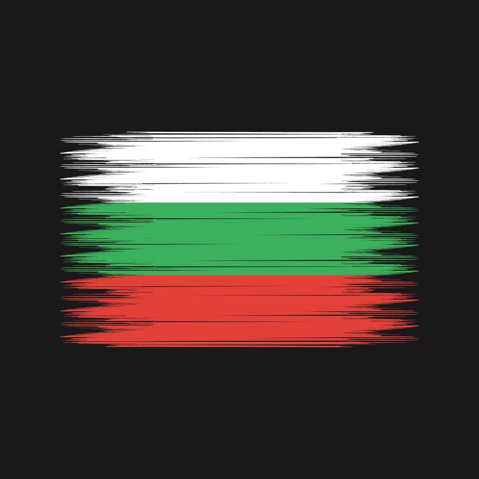 Bulgaria Flag Brush. National Flag vector