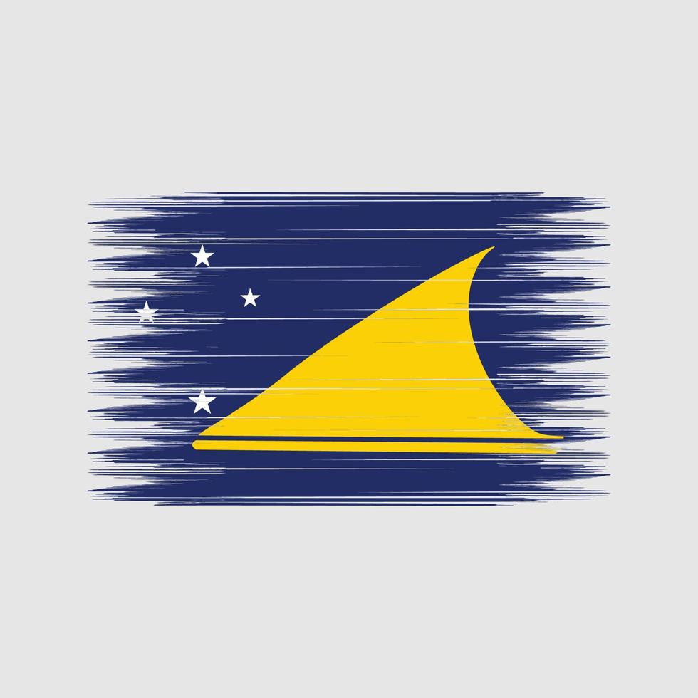 pincel de bandera de tokelau. bandera nacional vector