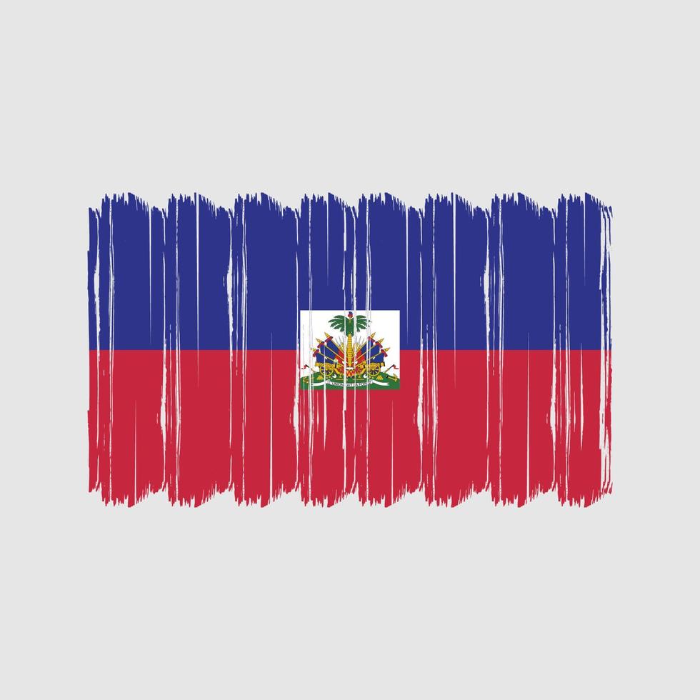 Haiti Flag Brush Vector. National Flag Brush Vector Design