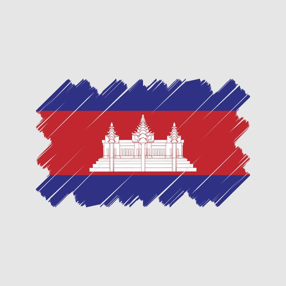 diseño vectorial de la bandera de camboya. bandera nacional vector