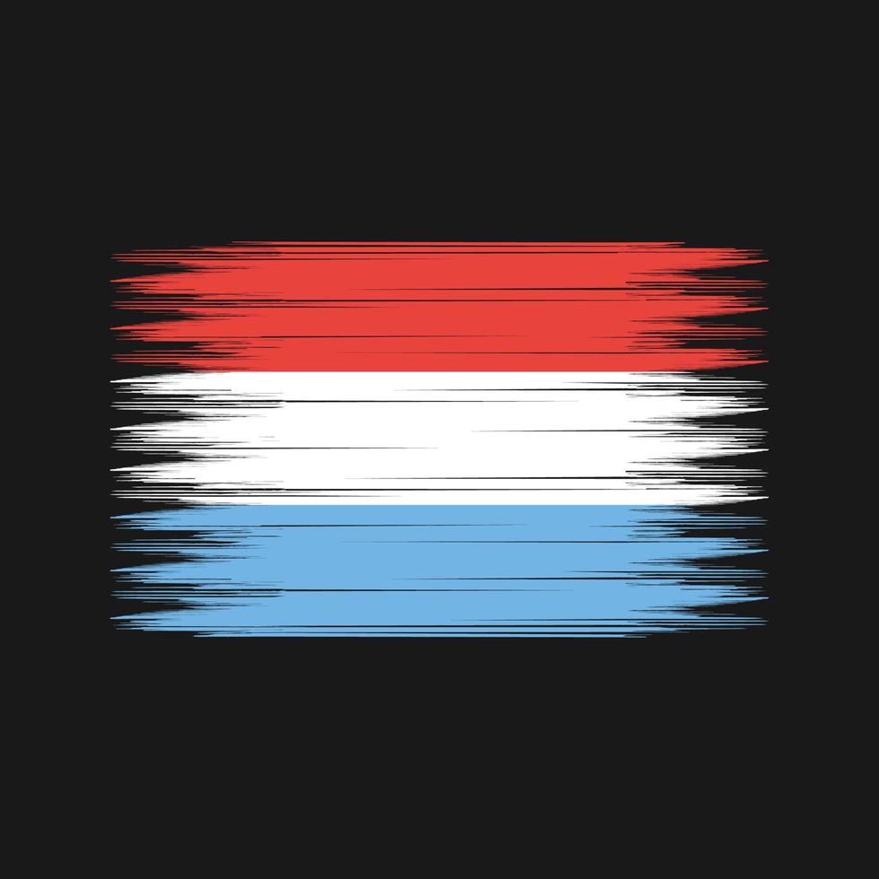 Luxembourg Flag Brush. National Flag vector