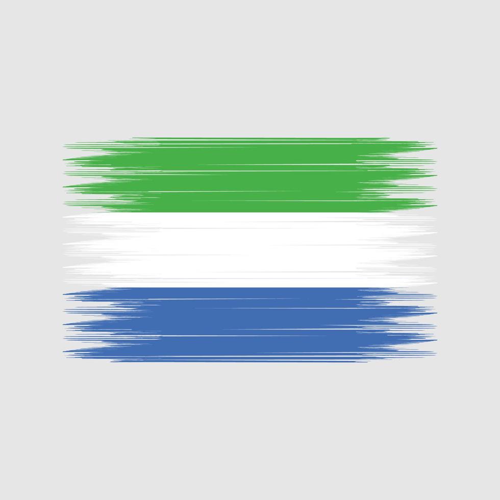 Sierra Leone Flag Brush. National Flag vector