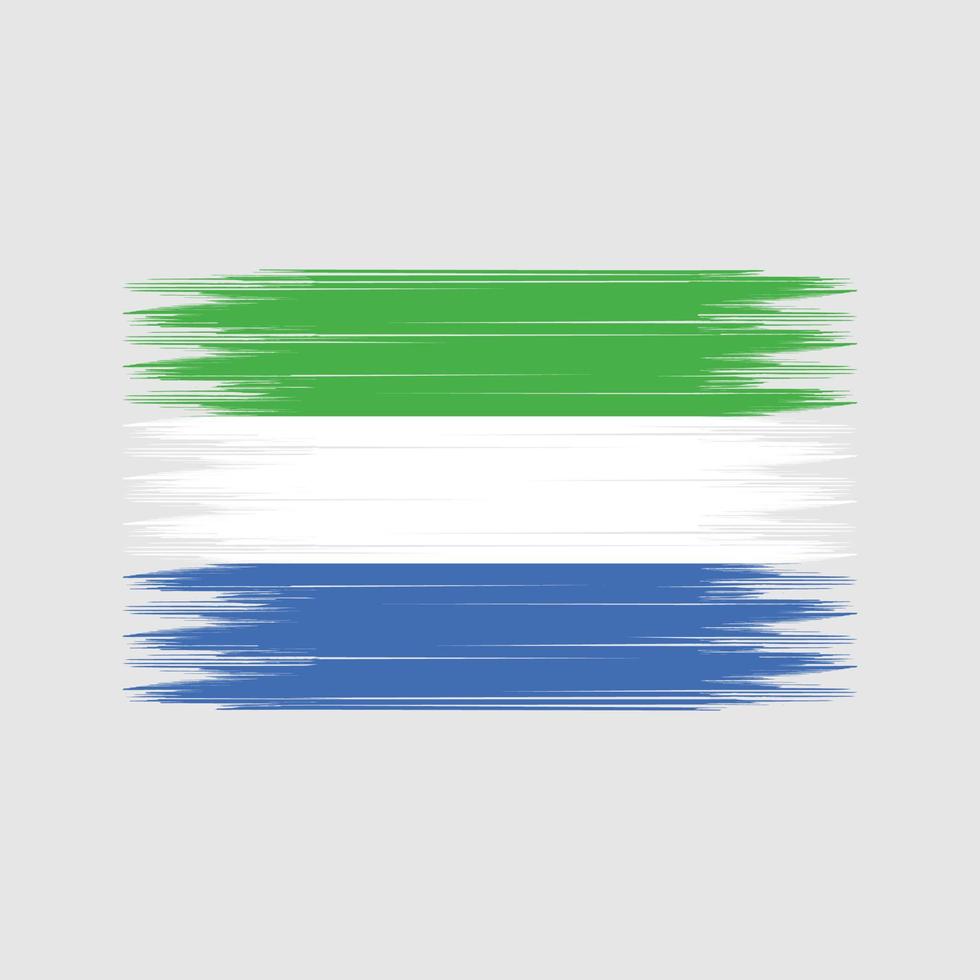 pincel de bandera de sierra leona. bandera nacional vector