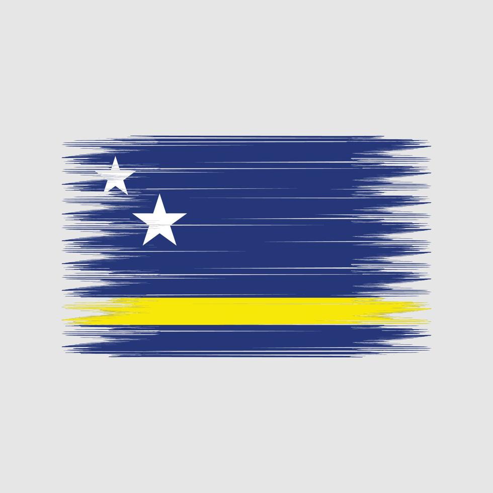 cepillo de bandera de curazao. bandera nacional vector