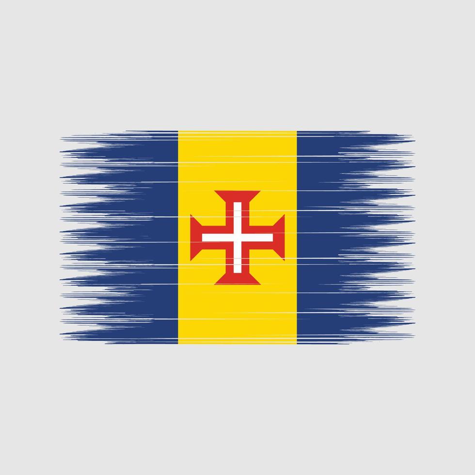 Madeira Flag Brush. National Flag vector