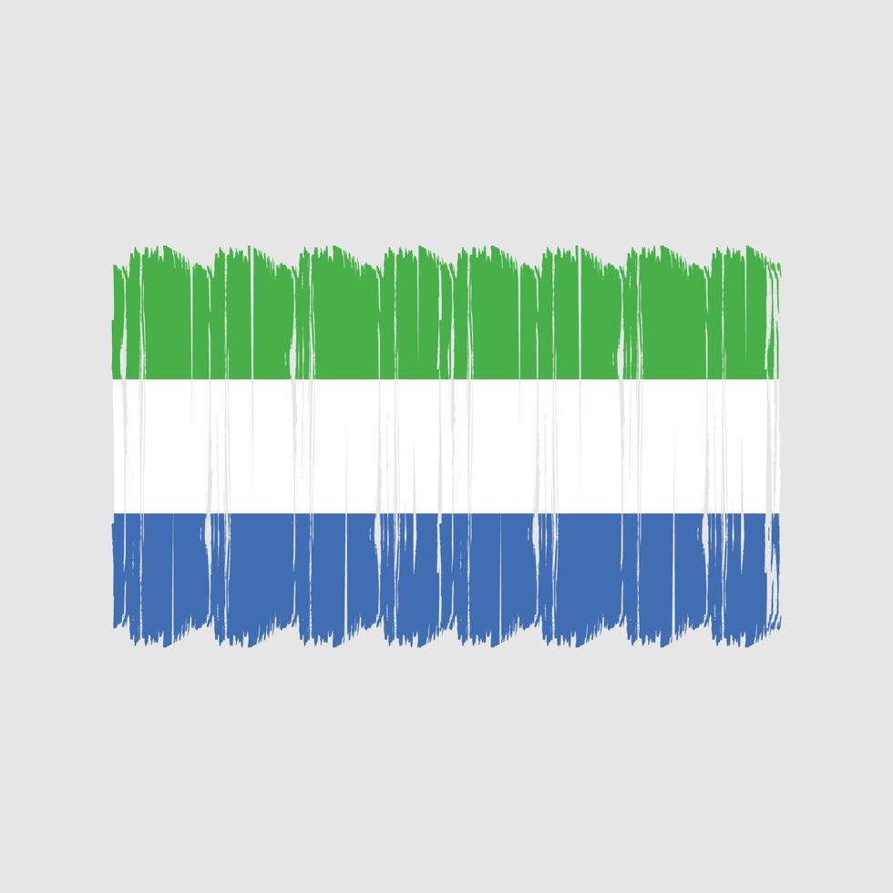 Sierra Leone Flag Brush Vector. National Flag Brush Vector Design