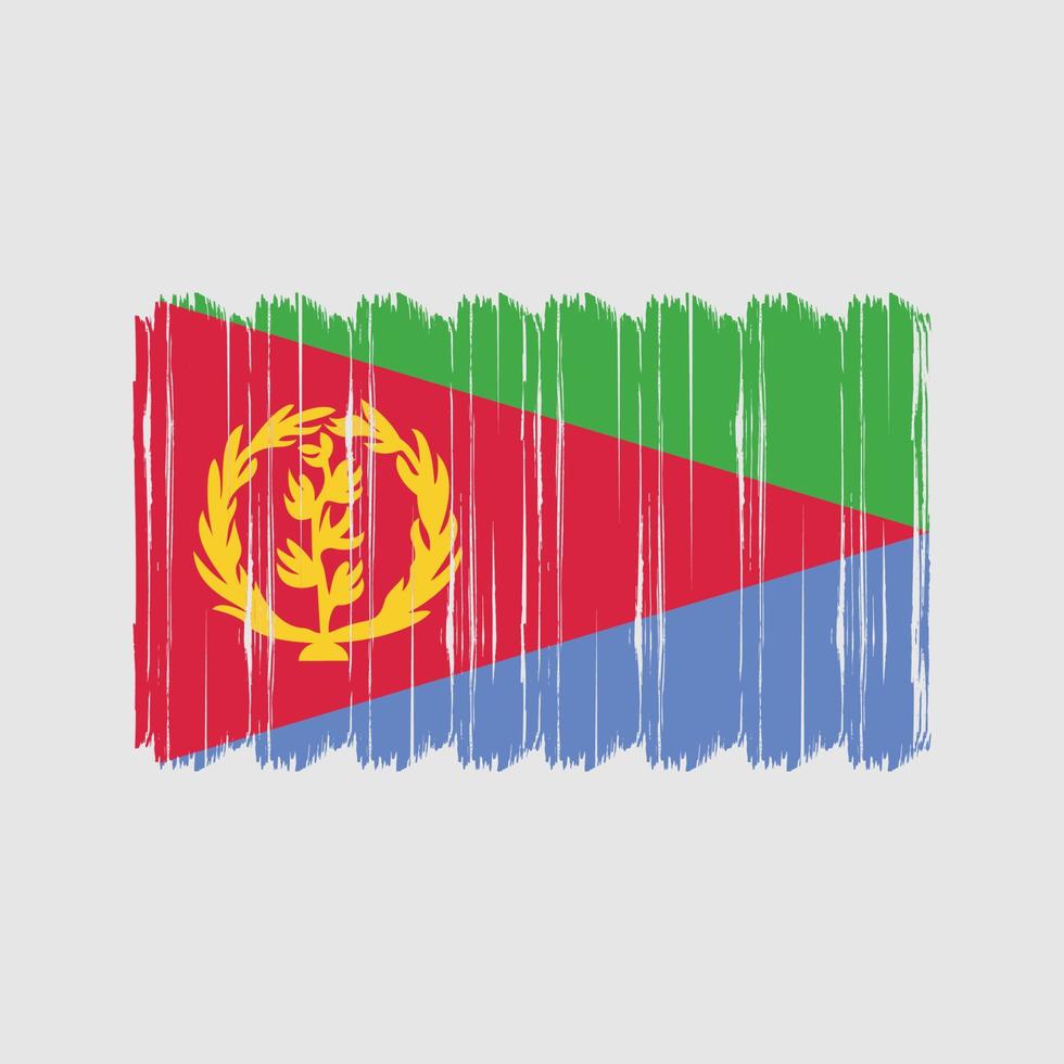Eritrea Flag Brush Vector. National Flag Brush Vector Design