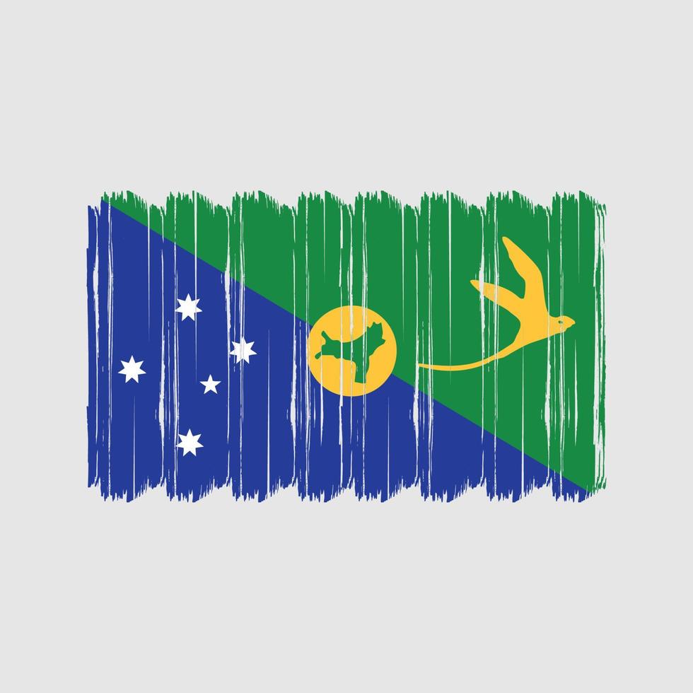 vector de pincel de bandera de islas de navidad. diseño de vector de pincel de bandera nacional