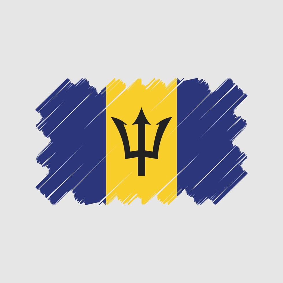 diseño vectorial de la bandera de barbados. bandera nacional vector