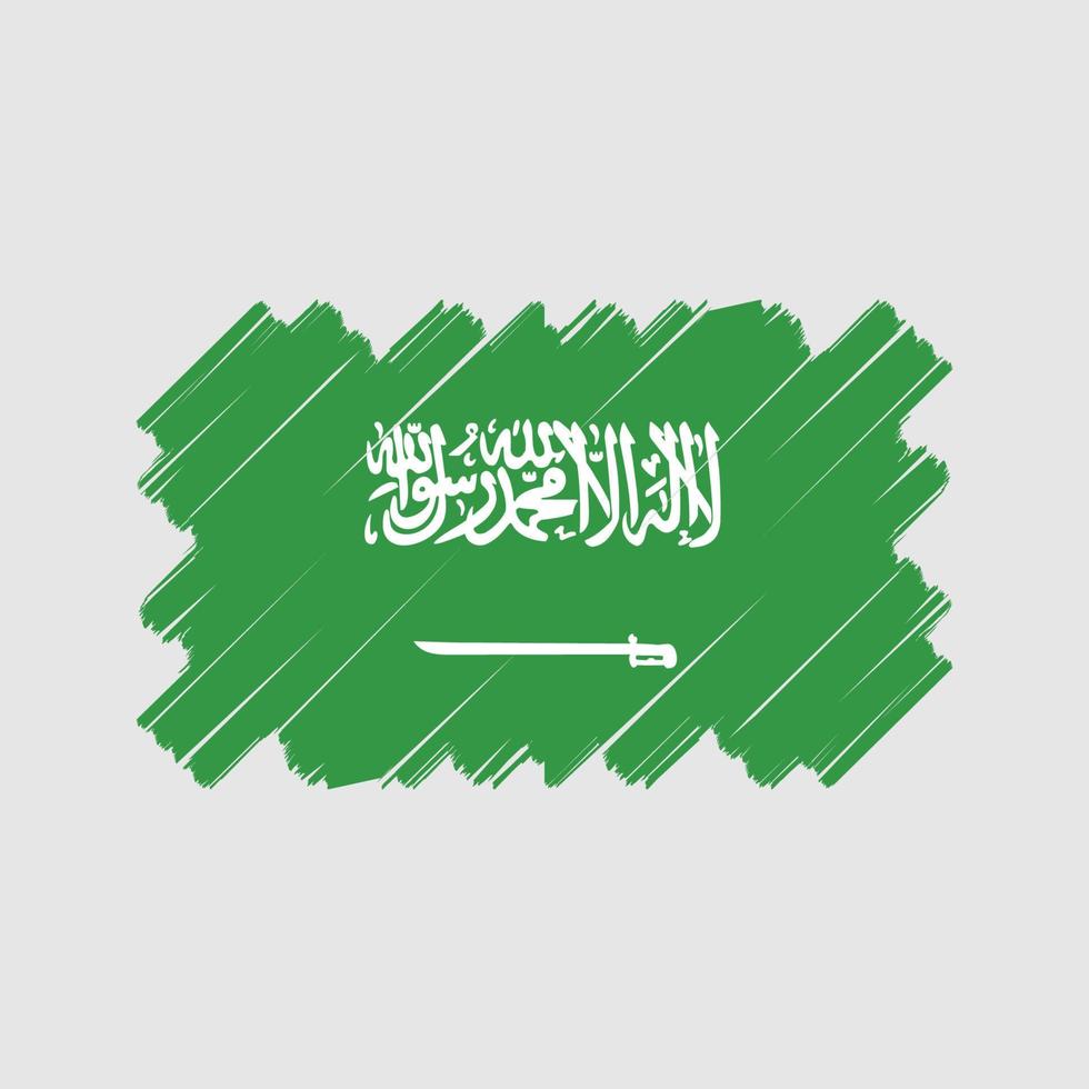 diseño vectorial de la bandera de arabia saudita. bandera nacional vector