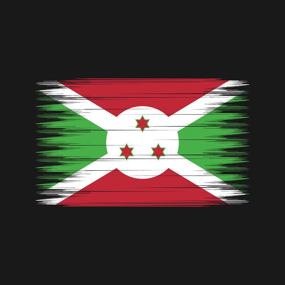 Burundi Flag Brush. National Flag vector