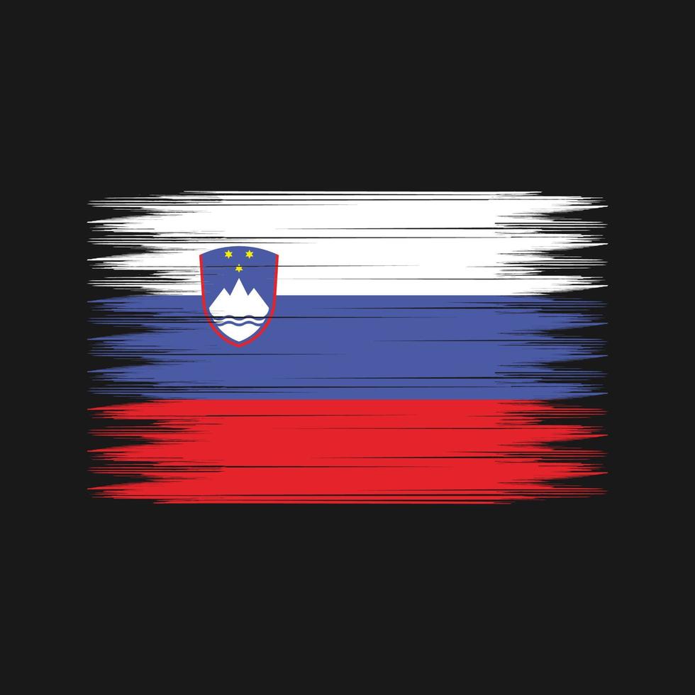 cepillo de bandera de eslovenia. bandera nacional vector
