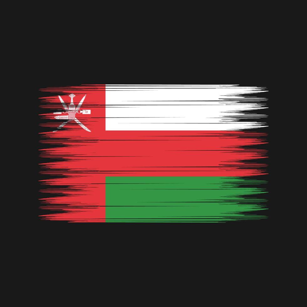 Oman Flag Brush. National Flag vector