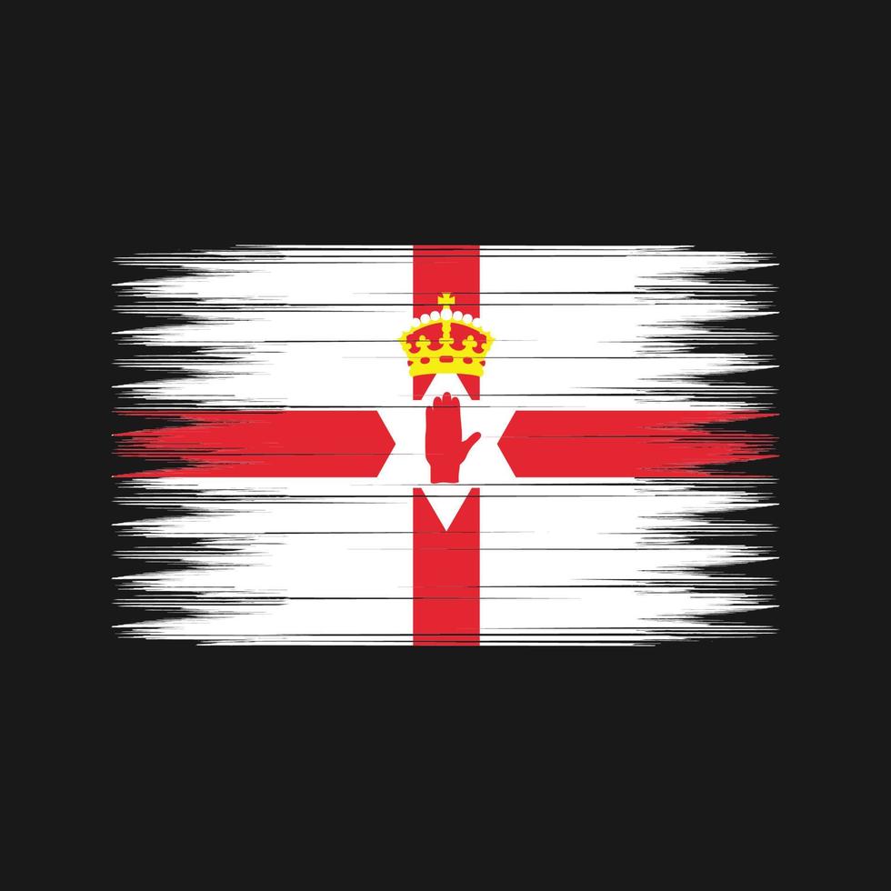 Northern Ireland Flag Brush. National Flag vector