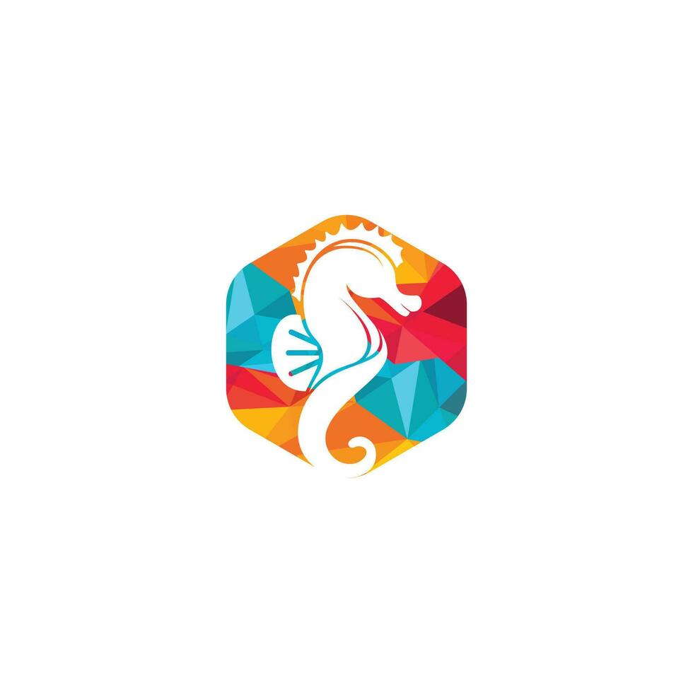 Sea Horse vector logo design.