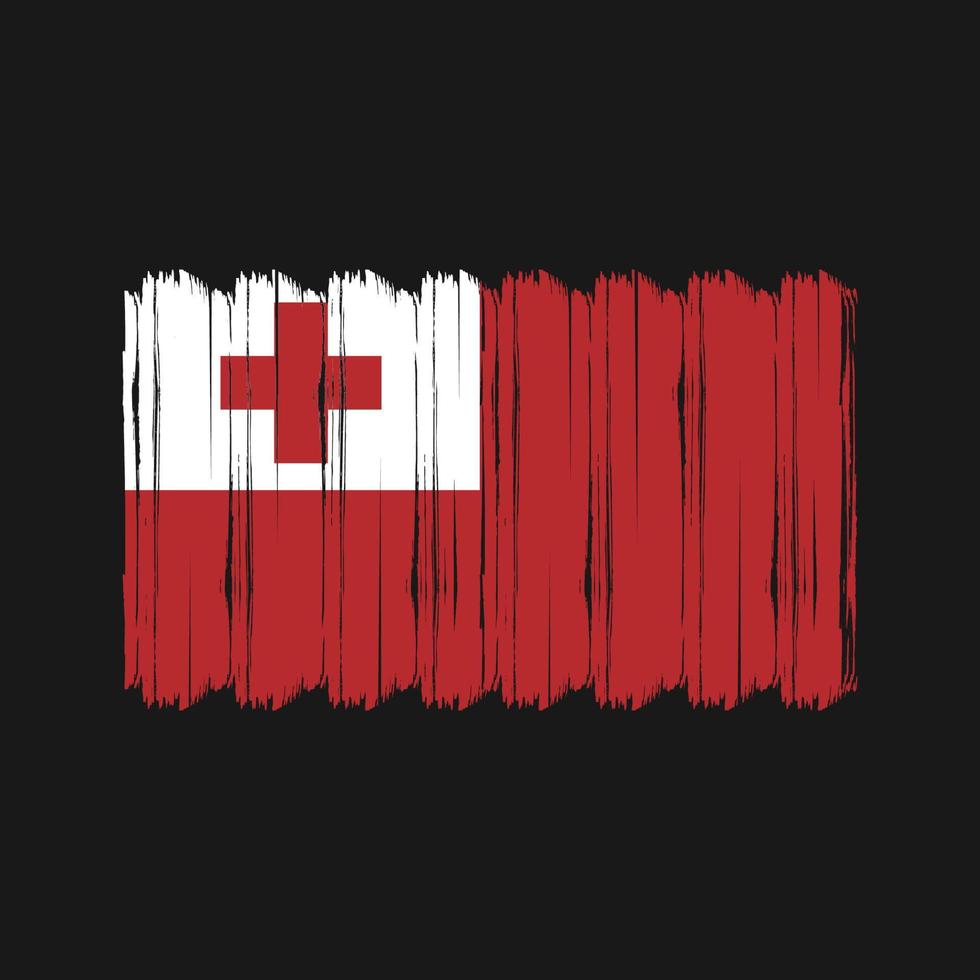 Tonga Flag Brush Vector. National Flag Brush Vector Design