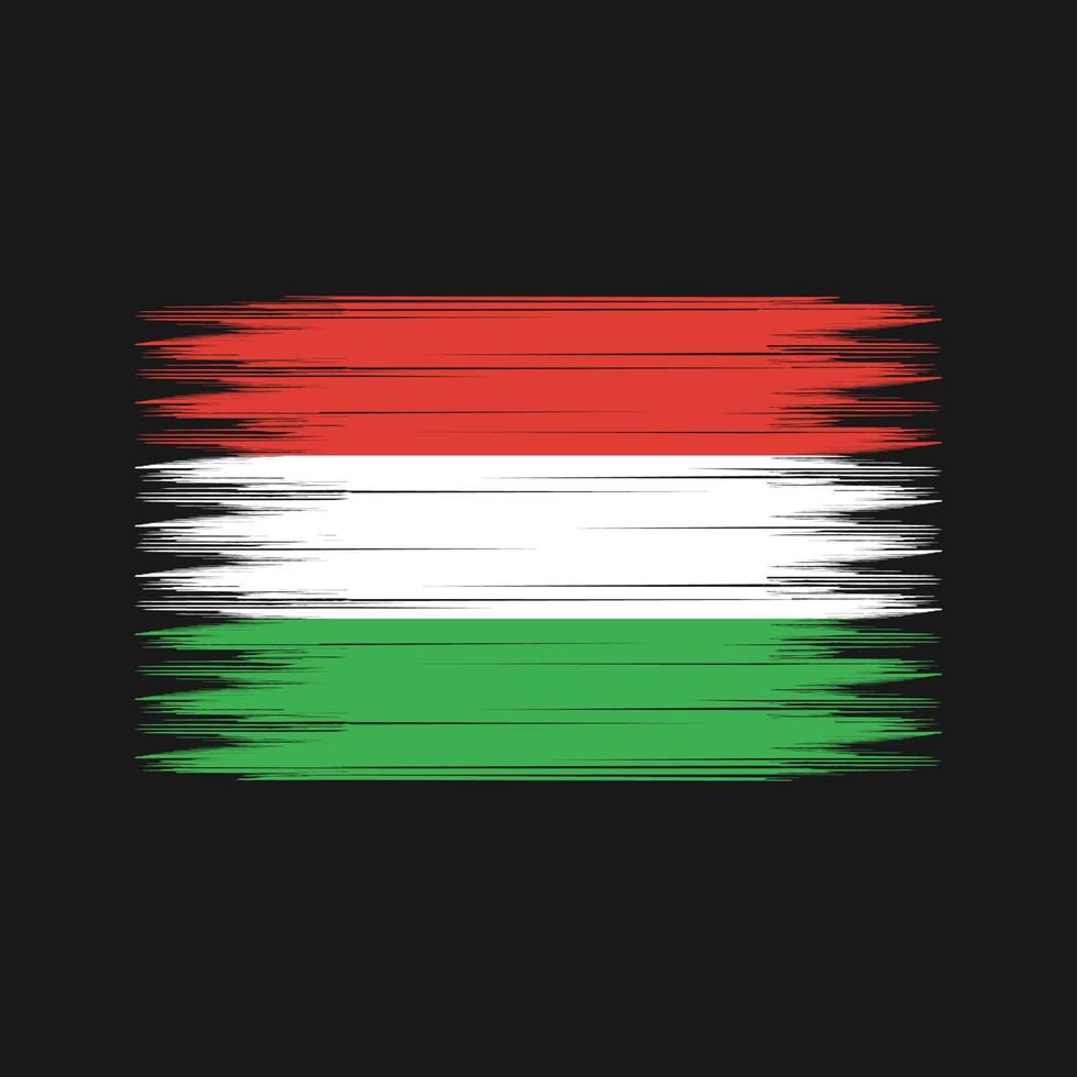 Hungary Flag Brush. National Flag vector