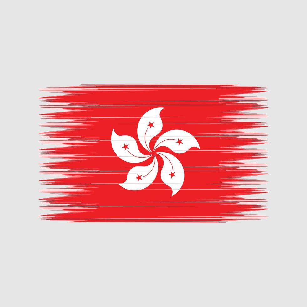 cepillo de bandera de hong kong. bandera nacional vector