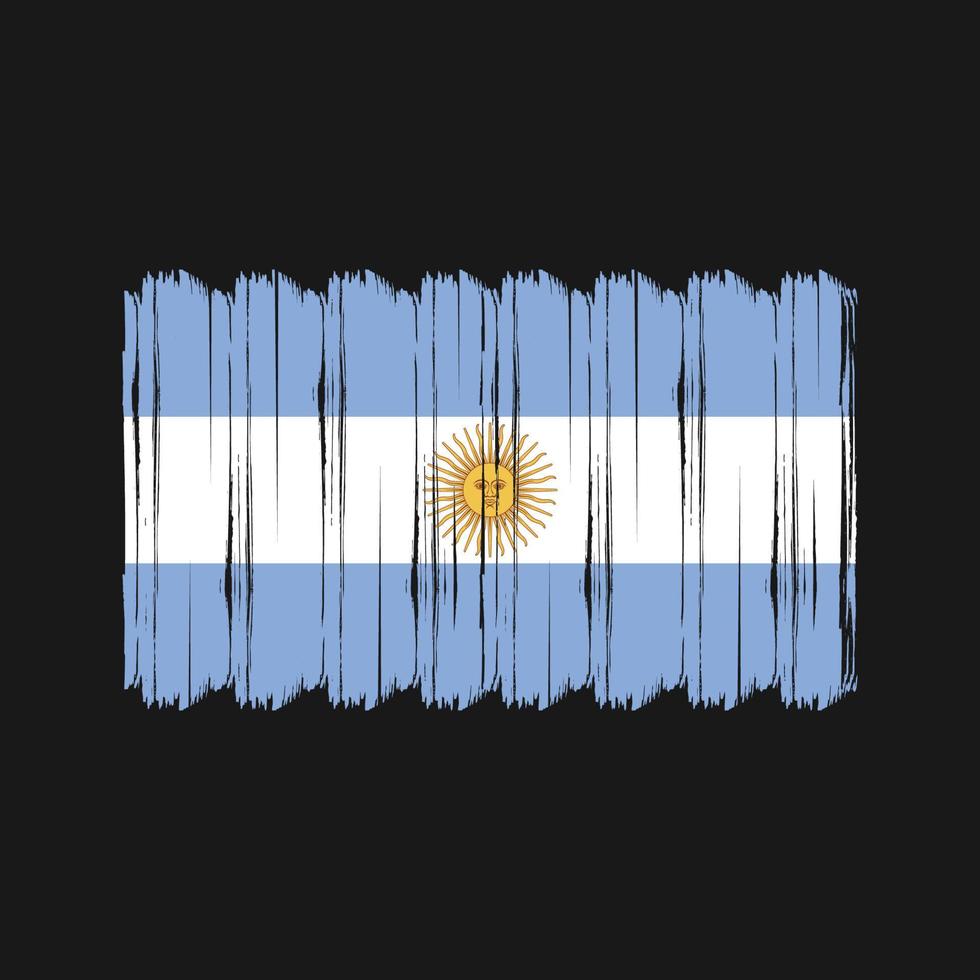 Argentina Flag Brush Vector. National Flag Brush Vector Design