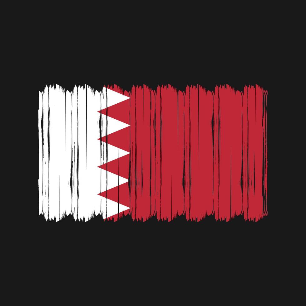 Bahrain Flag Brush Vector. National Flag Brush Vector Design