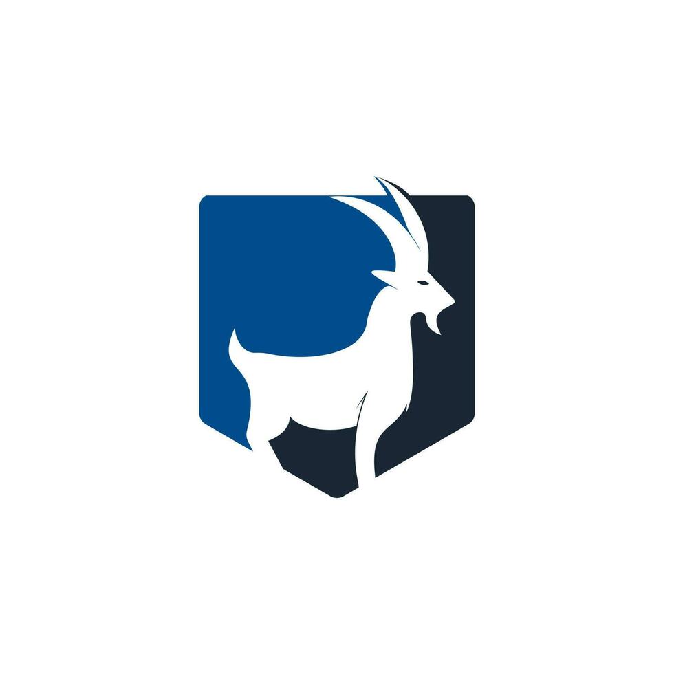 Goat Simple Logo Template Design. Mountain goat vector logo design.