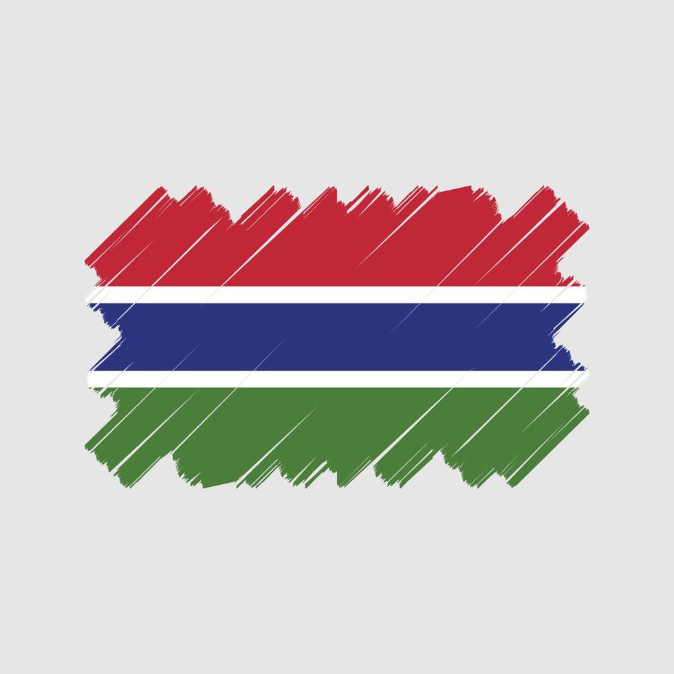 diseño vectorial de la bandera de gambia. bandera nacional vector