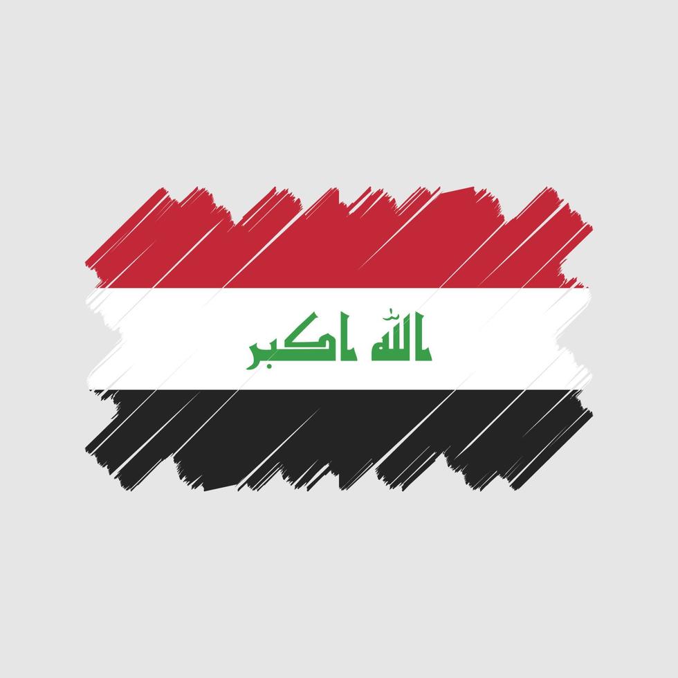 diseño vectorial de la bandera de irak. bandera nacional vector