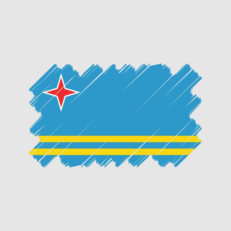 diseño vectorial de la bandera de aruba. bandera nacional vector