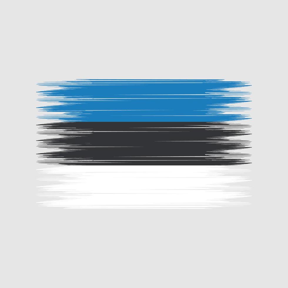 pincel de bandera de estonia. bandera nacional vector