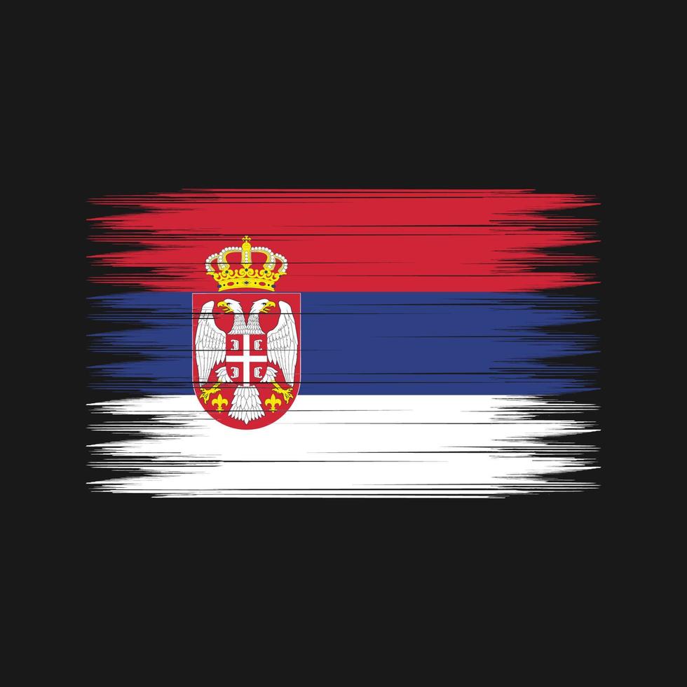 Serbia Flag Brush. National Flag vector