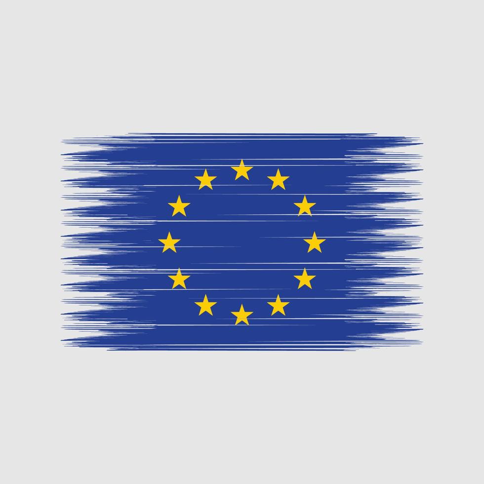 cepillo de bandera europea. bandera nacional vector
