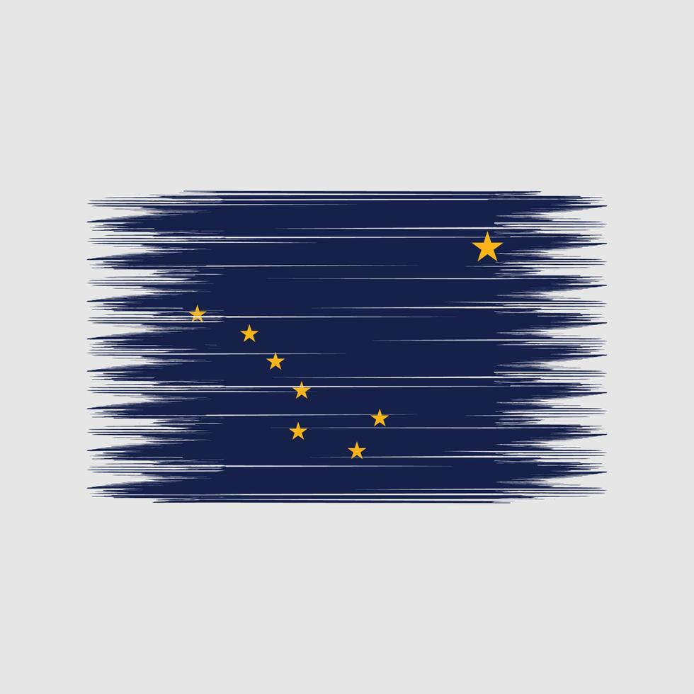 Alaska Flag Brush. National Flag vector