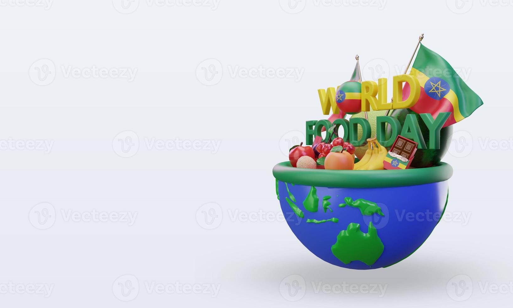3d World Food Day Ethiopia rendering right view photo