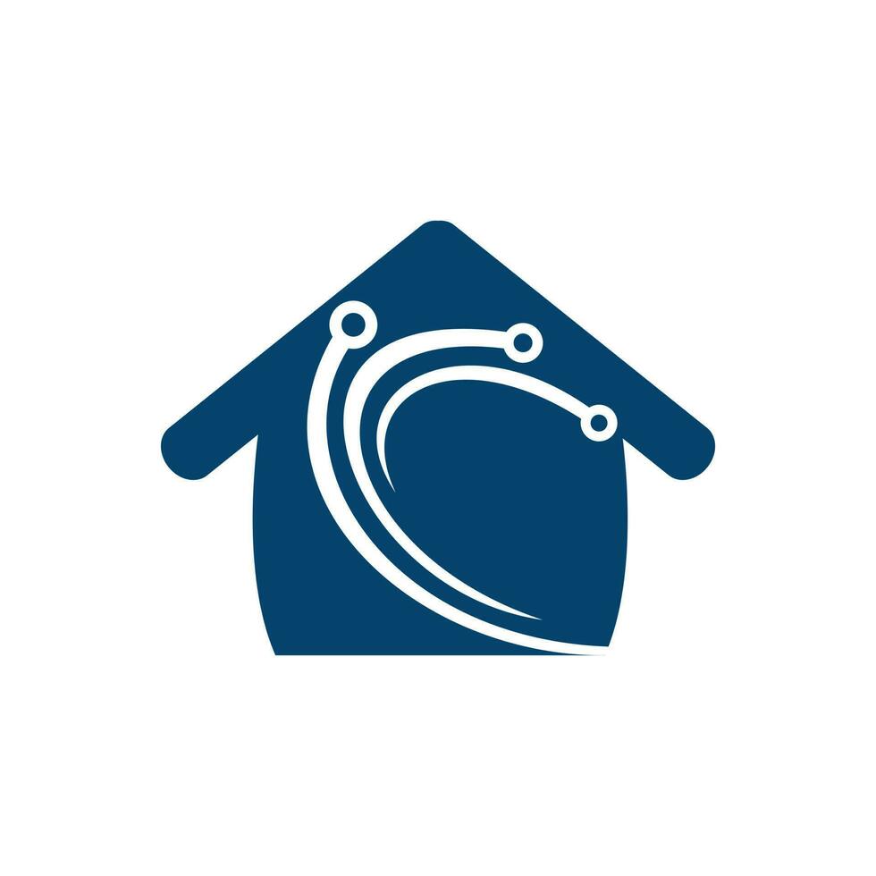 Digital Home vector logo design template.