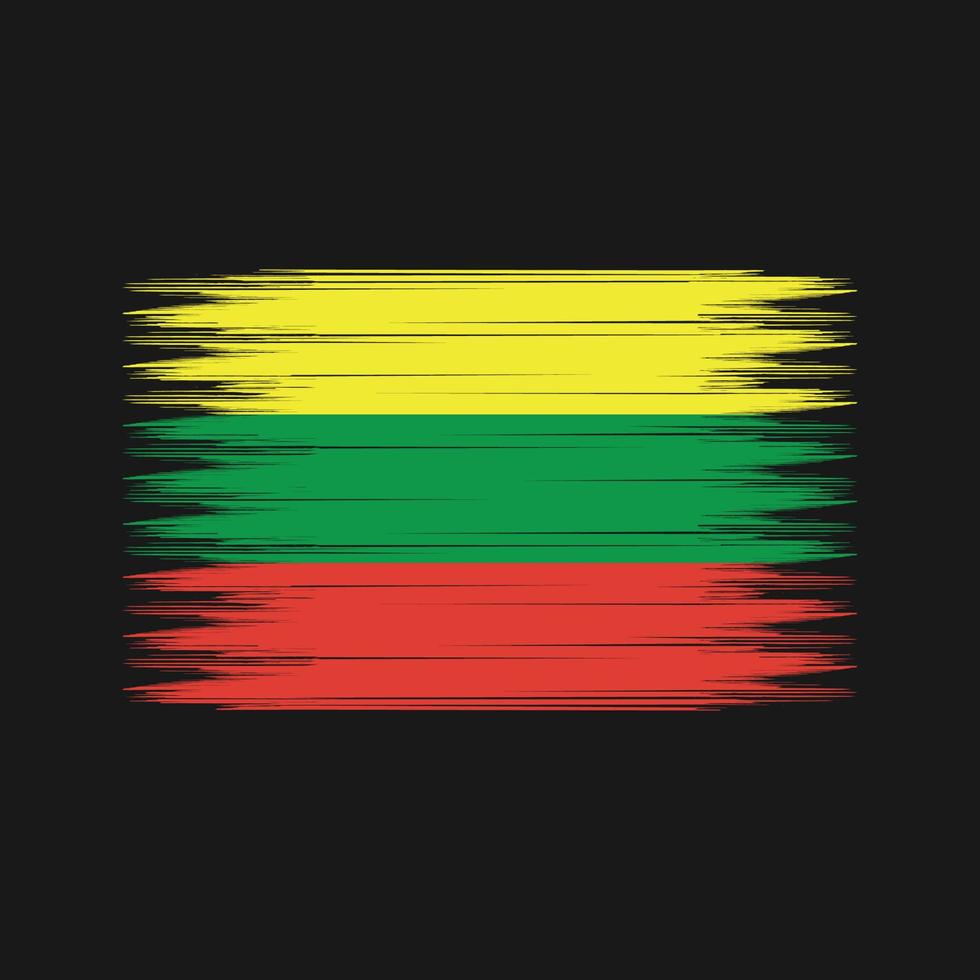 Lithuania Flag Brush. National Flag vector